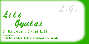 lili gyulai business card